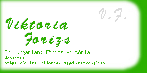 viktoria forizs business card